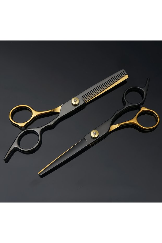 Set 01 6.0" Inches Hair Scissors Kit Hair Cutting Shears Thinning Hairdressing Haircut Comb Cape Set