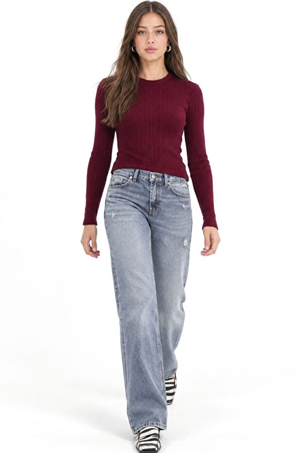 Mixray Soft Textured Fitted Top