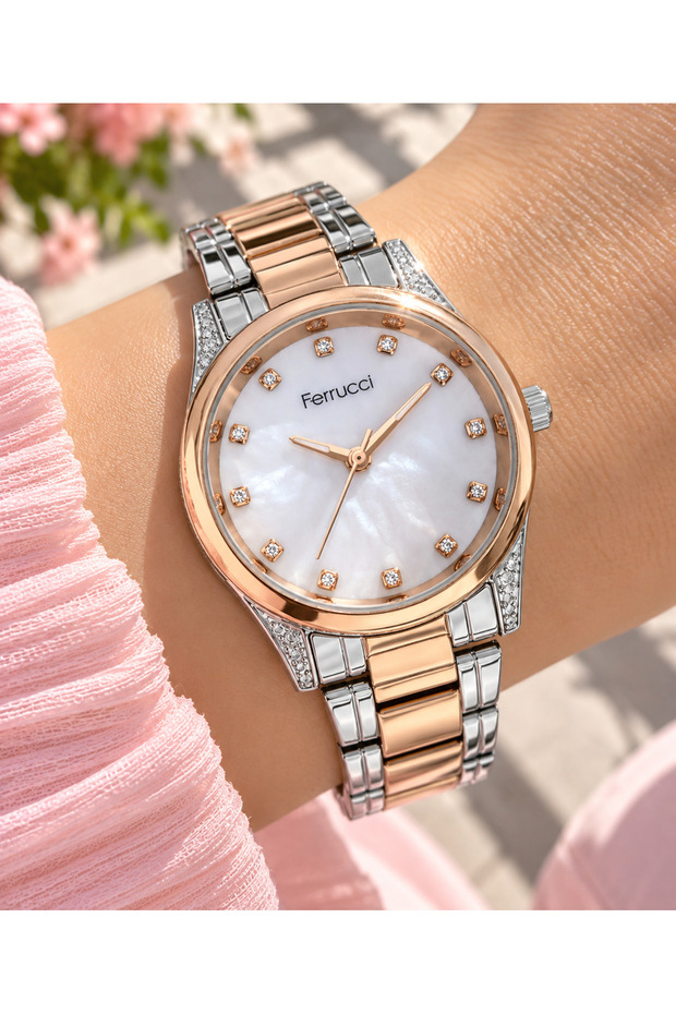Brand Steel Cord 2 Years Warranty Waterproof Silver Color Chain Cord, Women Wristwatch+Bracelet