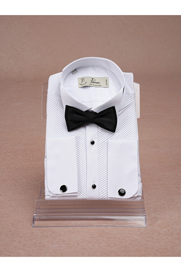 Men's Premium Slim Fit Pleated Grooming Shirt - Xprzg2050