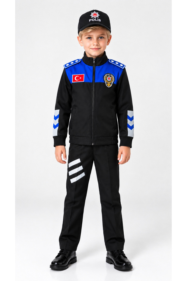 Children's Civil Society Police Costume Children's Civil Society Police Outfit Dark Blue Age 4