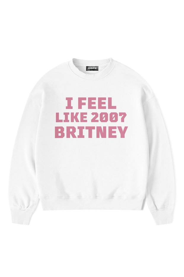 Britney 2007 Printed Oversize Crew Neck Unisex Sweatshirt