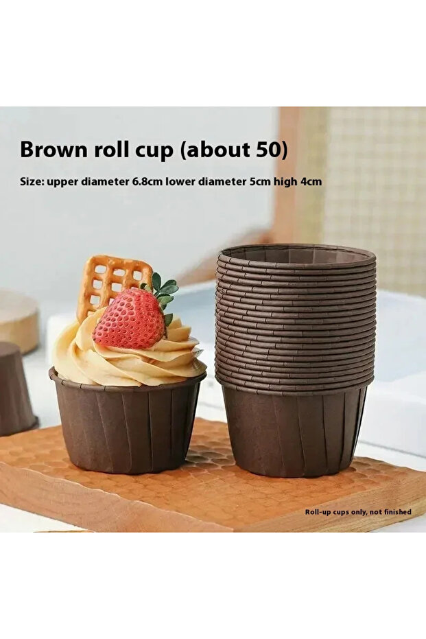 Coffee 50pcs Golden Muffin Cupcake Paper Cup Oilproof Cupcake Liner Baking Cup Tray Case Caissettes
