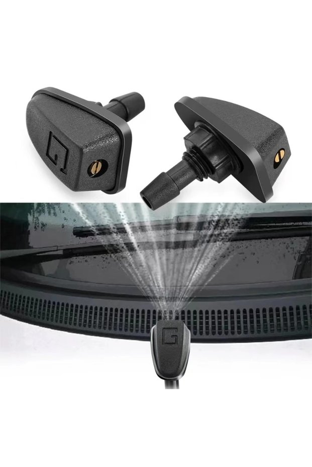 2PCs 2 Pcs/Set Car Universal Front Windshield Wiper Nozzle Jet Sprayer Kits Sprinkler Water Fan Spou
