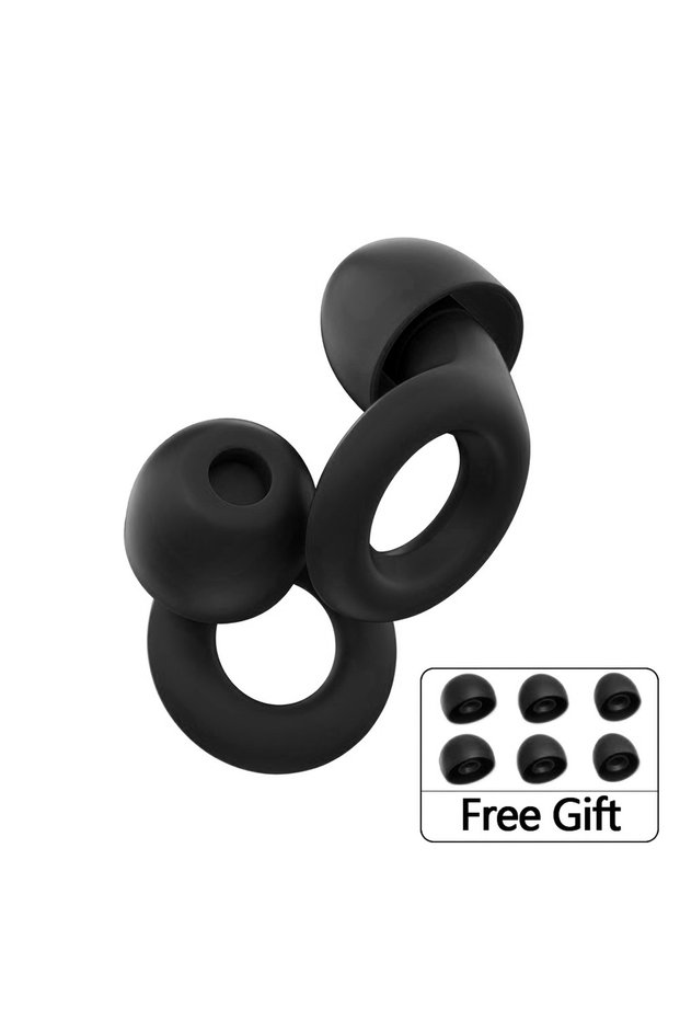 Black HUAK Earplugs-High Fidelity Silicone Hearing Protection for Concerts Noise Reduction Sleep,Swi