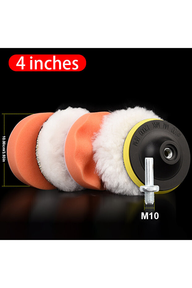 4 inch 6pcs/set Car Polishing Sponge Pads Kit Foam Pad Buffer Kit Polishing Machine Wax Pads 3/4/5 I
