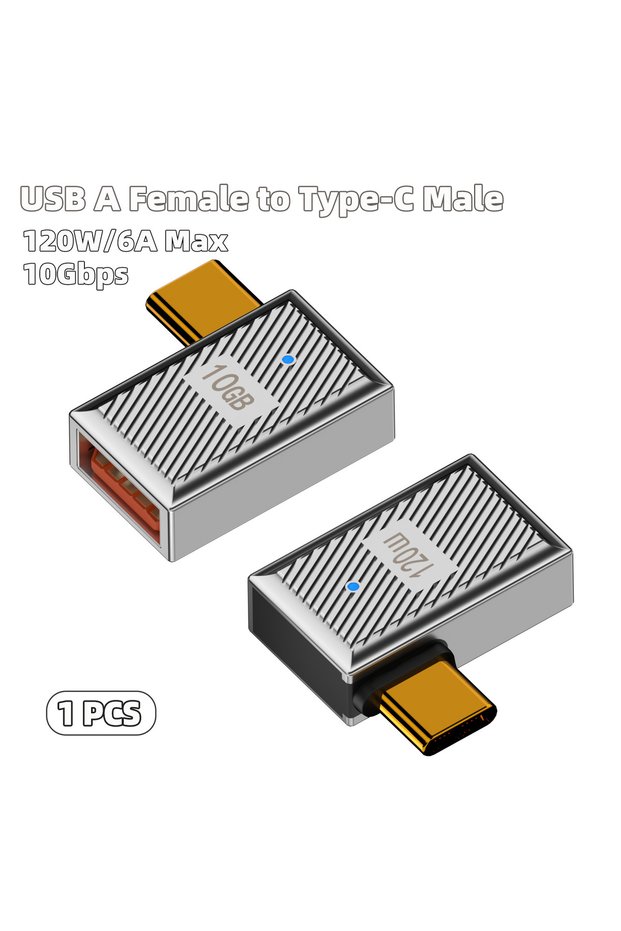 120W AM-GM-CW-YS USB C to USB 3.1 OTG Adapter 10Gbps Type C Male to USB A Female Converter 120W Fast