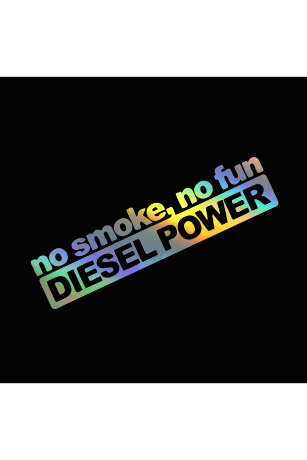 15.2CMX3.7CM G07003 LASER G070 15.2X3.7CM Black/White/laser Car Stickers NO SMOKE NO FUN DIESEL POWE