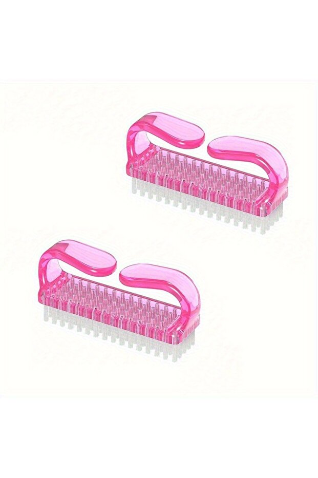 Pink 2pc 1/2/4/10Pcs/Set Multi-color Nail Art Large Nail Polish Glue Horn Brush Cleaning Brush Plast