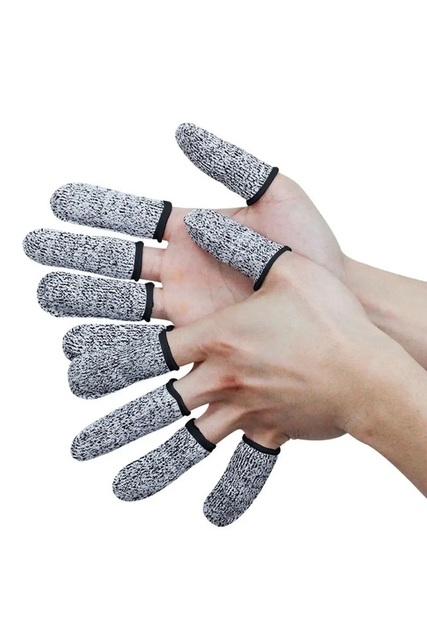 50pcs Anti-Cut Finger Covers Level 5 Safety Flexible Fingertip Gloves High-Strength Kitchen Tool Pro