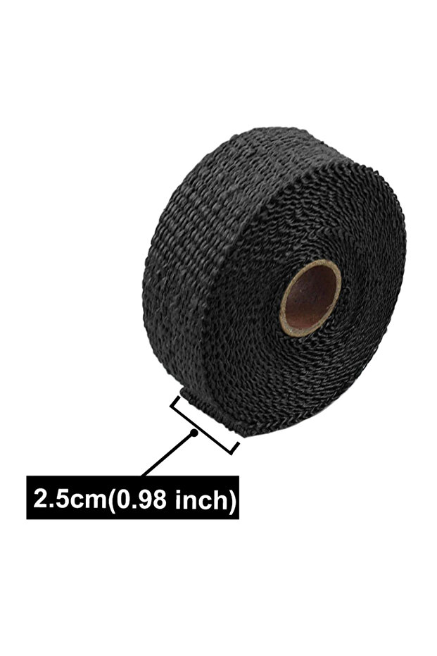 Black-2.5cmX5m 2.5cmx5m Exhaust Pipe Insulation Thermal Heat Wrap Roll Insulation Cotton Banana Clot