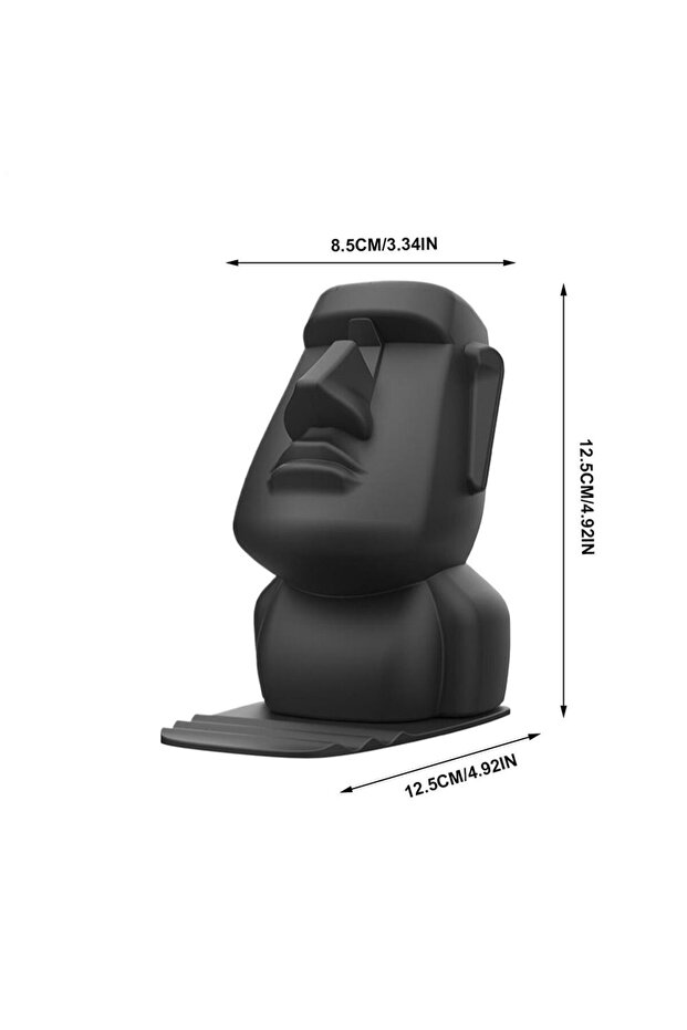 Black Creative Resin Moai Statue Figurines Ornament Glasses Stand Holder Easter Island Sunglasses Di