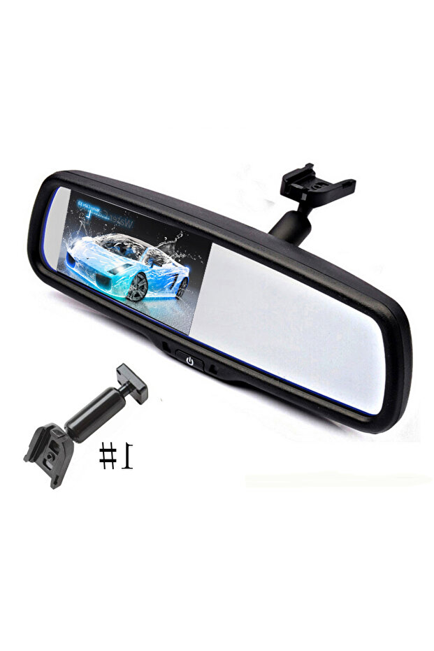 Mirror Screen Mount Car Front Rear View Camera Monitor Bracket Auto Brighenss Dimming TFT LCD for...