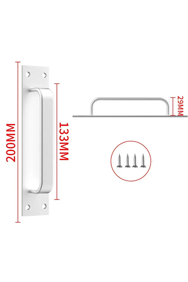 Silver 1pc Door Handle Aluminum Alloy Window Cabinet Balcony Sliding Door Pull Closet Furniture Hard