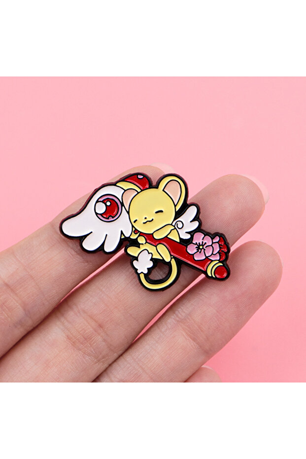 A251B Anime Cardcaptor Sakura Figures Brooch Metal Badge Backpack Hat Lapel Pins Accessories Decorat
