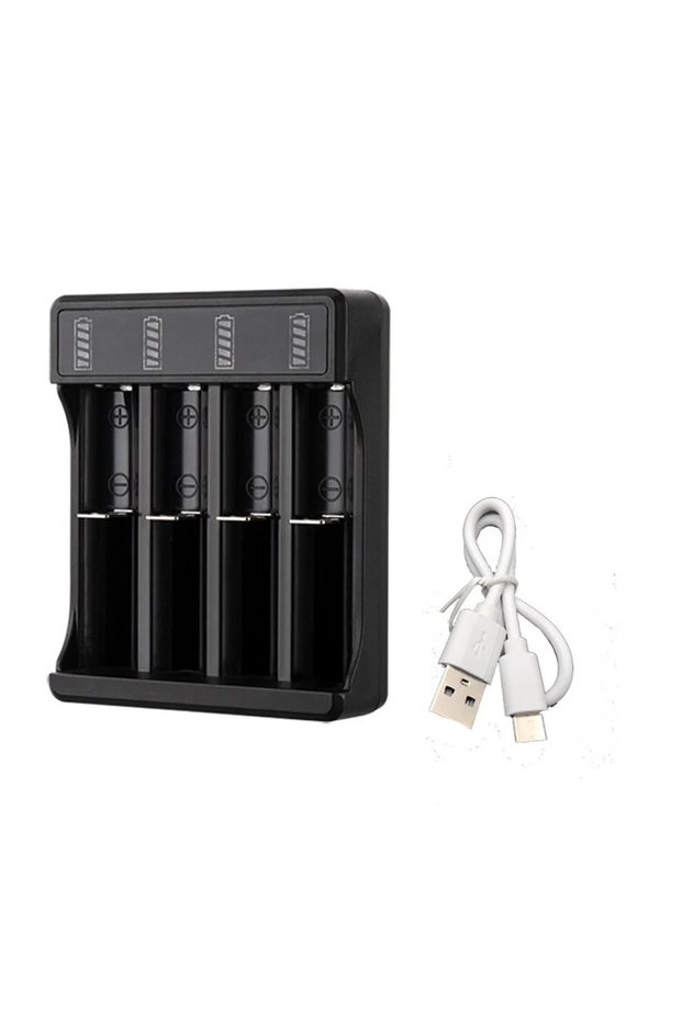 4 Port KEBIDU 18650 Battery Charger 2/4 Slots DC 5V Charger For 18650 14500 10440 Battery 3.7V Recha