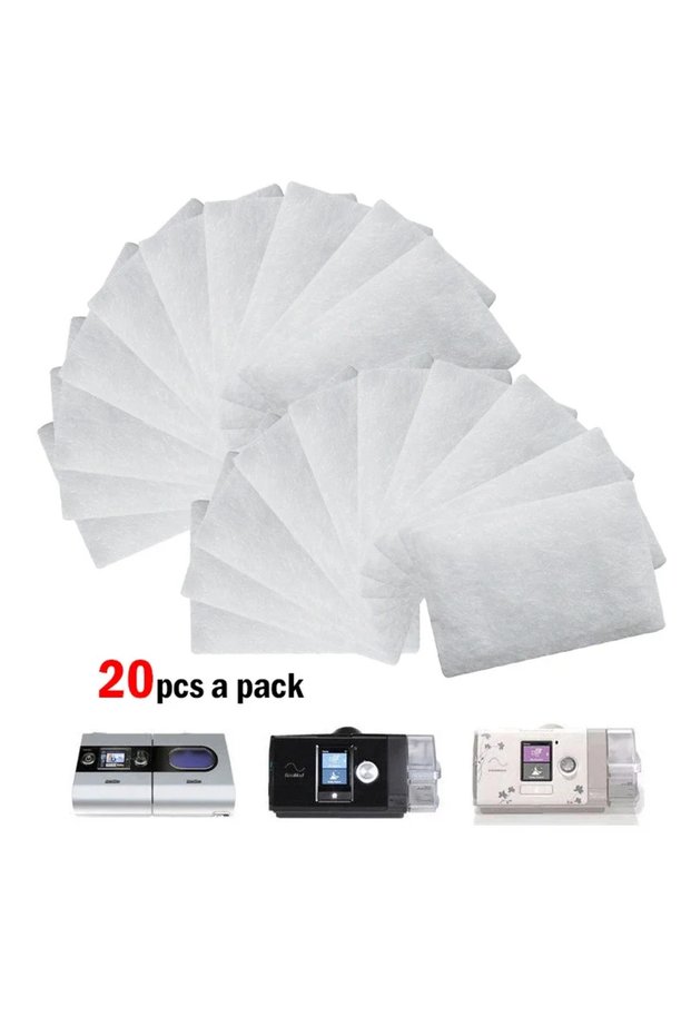 20PCS Pack Universal CPAP Foam Filter Premium Disposable Filters Supplies for ResMed AirSense 10 S9-