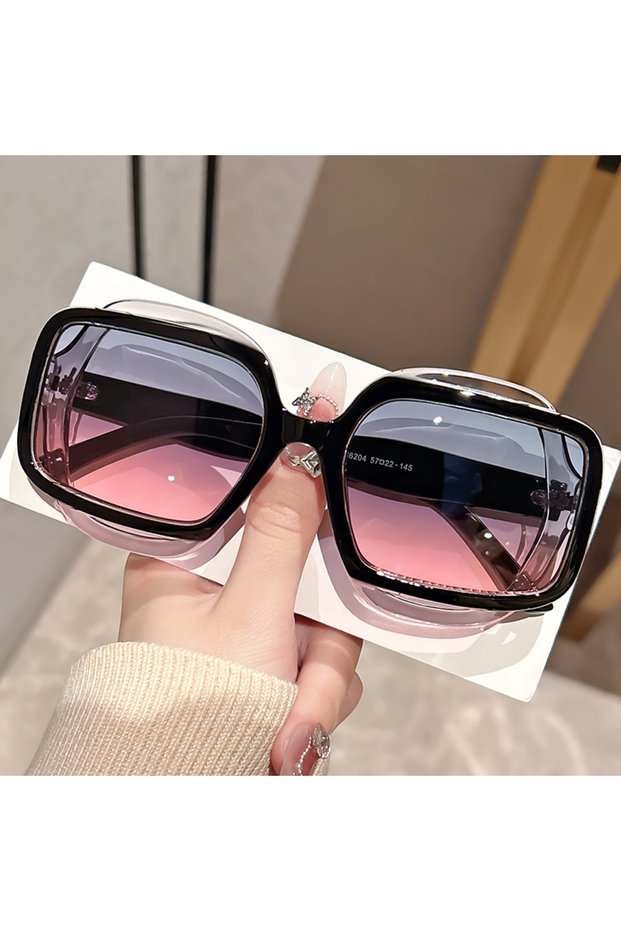 Gray Pink 2026 Fashion Sunglasses with Polygonal Color Blocking for Men and Women, Retro Y2K Style,