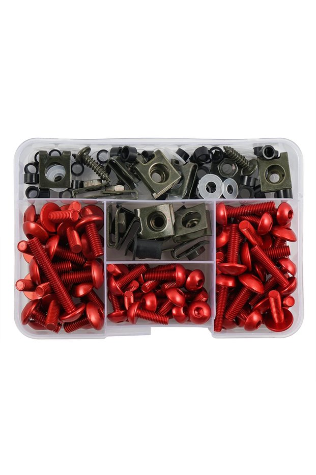 Red 177PCS Body Screws Nut For BENELLI TRK 502X 502C BN 125 125 KYMCO AK 550 TRIUMPH TIGER 800 900