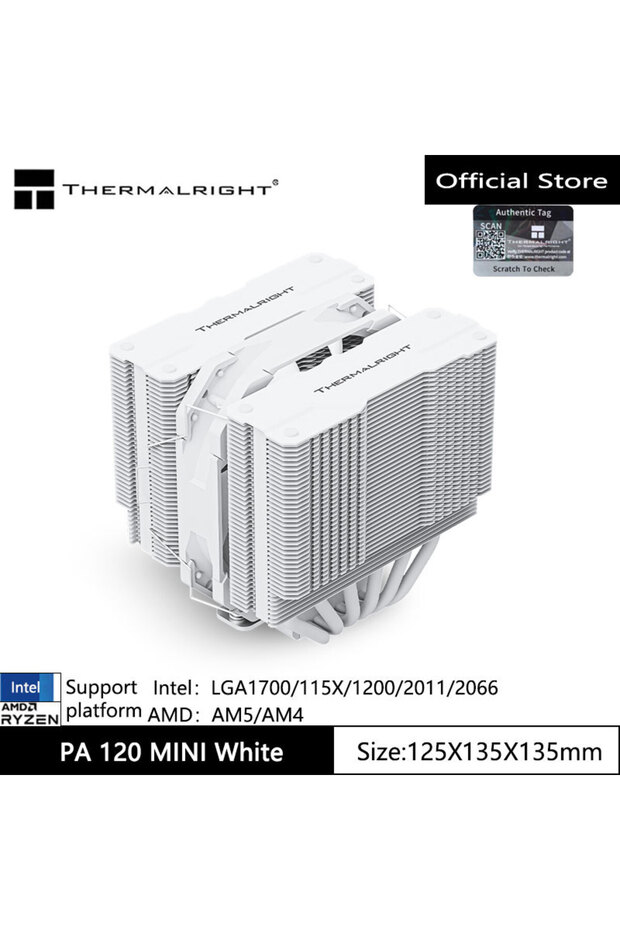 Fixed Color Other White Thermalright Peerless AssassIin 120 Mini Computer chassis radiator 6 Thermal