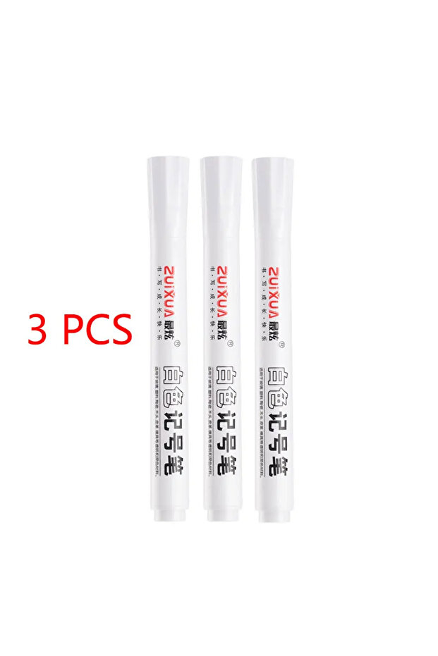 3 pieces 1-10 Pcs White Marker Pens 2.0mm Oily Waterproof White Gel Pen DIY Graffiti Sketching Marke
