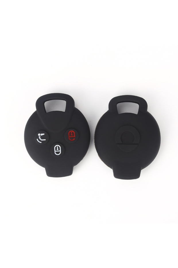 Black 1 PC Car Remote Key Silicone Case Protective Cover For Mercedes Smart 451 Fortwo Car Accessori