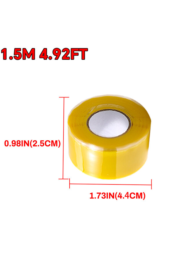 yellow Multipurpose Waterproof Self Fusing Silicone Tape, for Pipe/Hose/Roof/Auto/Marine Leak Repair