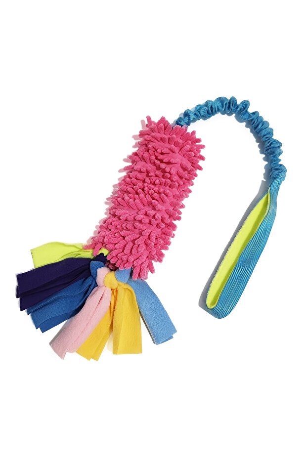 Pink BB Sound Toy Durable Dog Toys for Aggressive Chewers - Soft Plush Pulling Rope Chew Toy with St