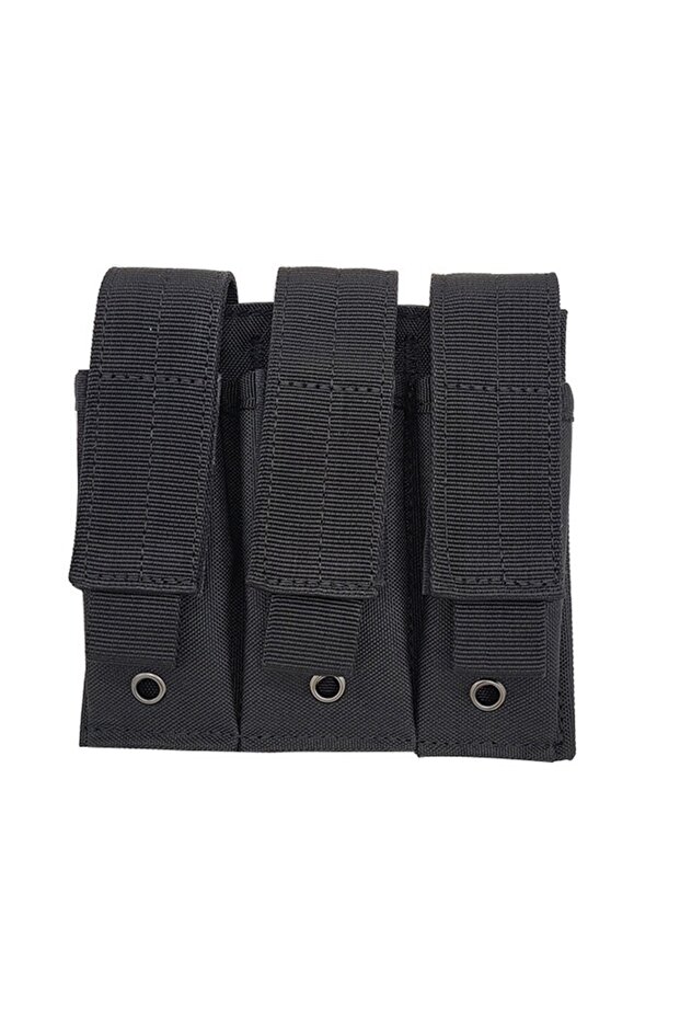 triple black 9mm Magazine Pouch Tactical Single Double Mag Bag Outdoor Molle Open-Top Magazine Pouch