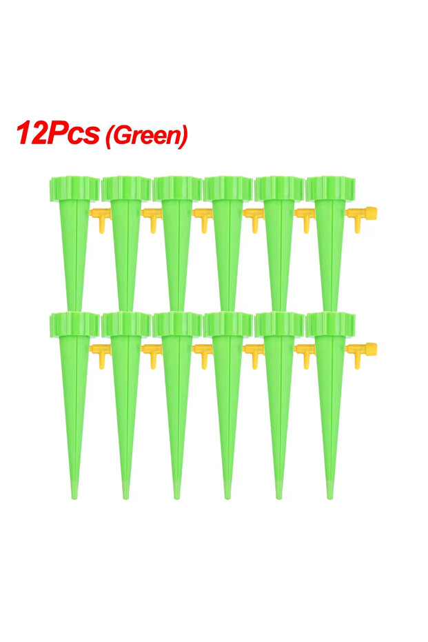 Green-12Pcs Automatic Drip Irrigation System Self Watering Spike for Flower Plants Greenhouse Garden
