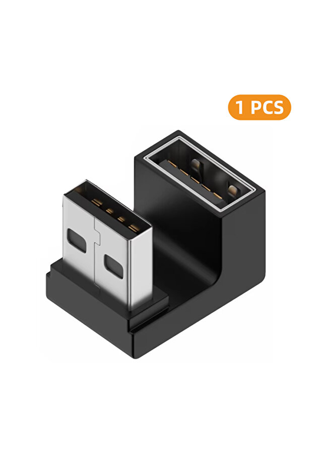 1xAM-AG-UX-FM 90 Degree USB 3.0 Male to Female Right Angle Extension Adapter USB Upward Elbow Adapt
