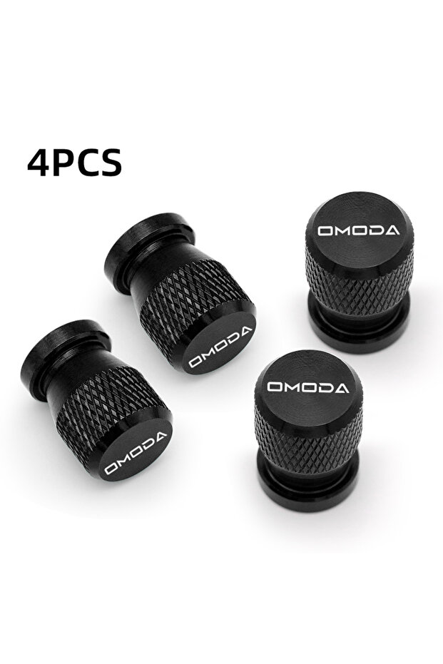 A Black 4Pcs Car Wheel Tire Valve Caps Tyre Stem Covers Airdust Waterproof Car Decor Airdust Waterpr