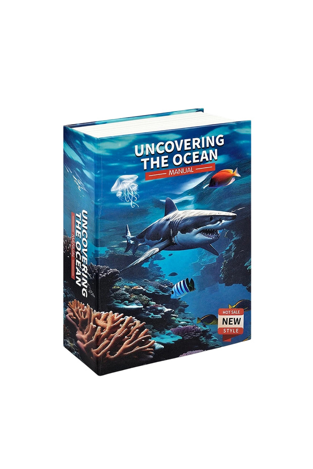 Ocean New Book-Shaped Safe with Combination Lock – Hidden Money Box & Secret Storage Vault for Kids,