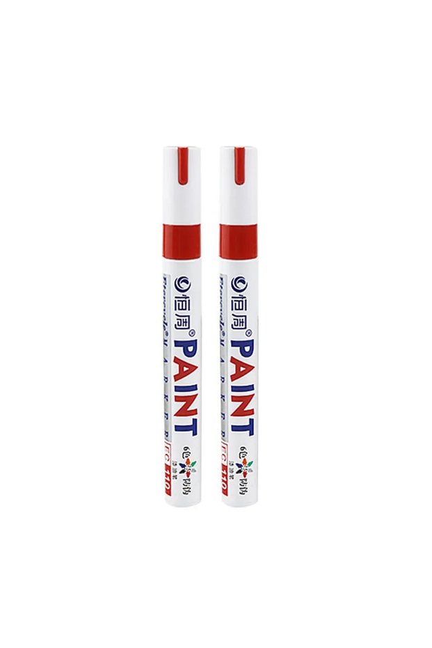 2red 2Pcs colored Permanent Paint Pen Colorful Tire Markers Rubber Car Tyre Tread Markers Pens Quick
