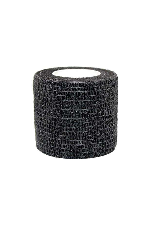 Black 6pcs Self-Adhering Bandage Fixing Bandage Animal Bandage Hand Tearing Waterproof Elastic Banda