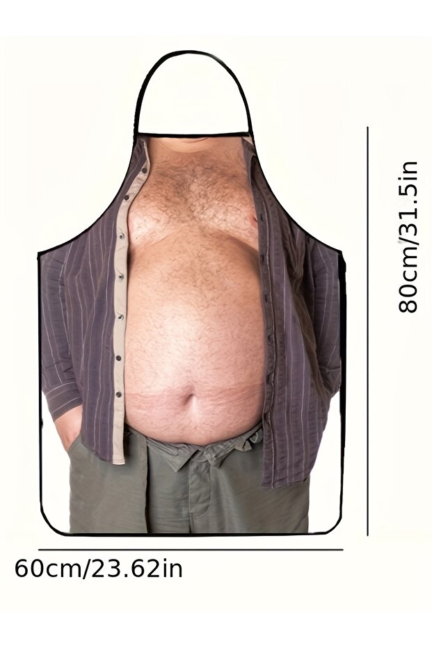 MULTI A Fashionable Men's Apron, Beer Belly Party Funny Apron