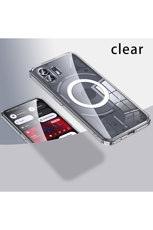 Nothing Phone 1 Clear For Nothing Phone 2 1 Case Airbags Shockproof Magnetic Wireless Charging Case