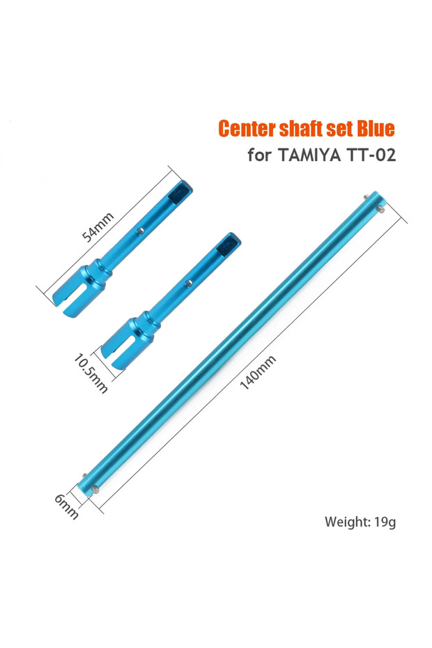 Blue Set Shaluoman Tamiya TT02 Metal Upgrade Parts Central Drive Shaft and Propeller Set For 1/10 R