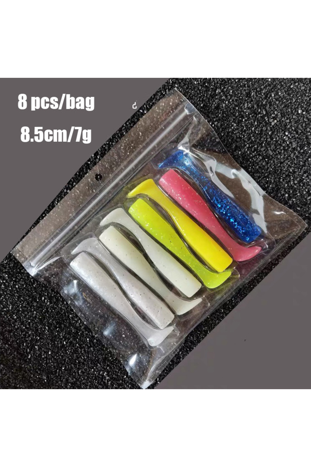 24g G 5pcs 24g/105mm Artificial Soft Bait Lumious/Glow Mackerel Sea Bullet Bass Snapper Fishing Lure