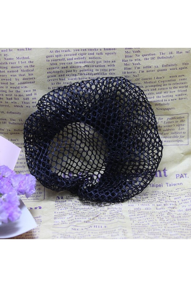 black 2 Pack Ladies Crochet Mesh Bun Cover Snood Hair Net Dance Hair Headwear Accessories