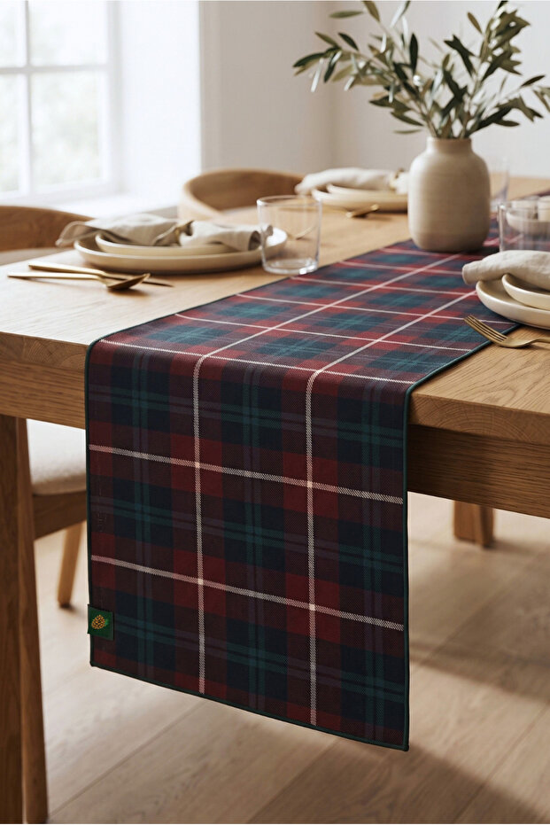 Baby Home 45X150 cm Burgundy Plaid Runner Christmas Special Series