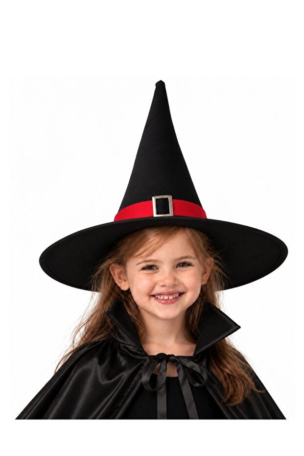 Witch Hat Black with Buckle Detail