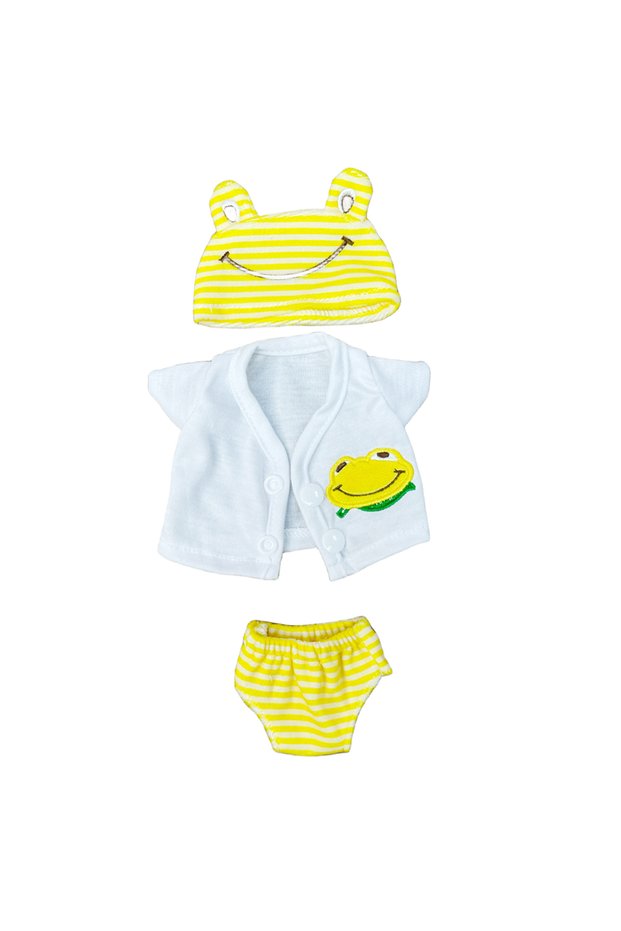 Yellow 4 styles Bebe Reborn Doll Clothes Suit for 10 or 13Inch Reborn Silicone Baby Dolls High Quali