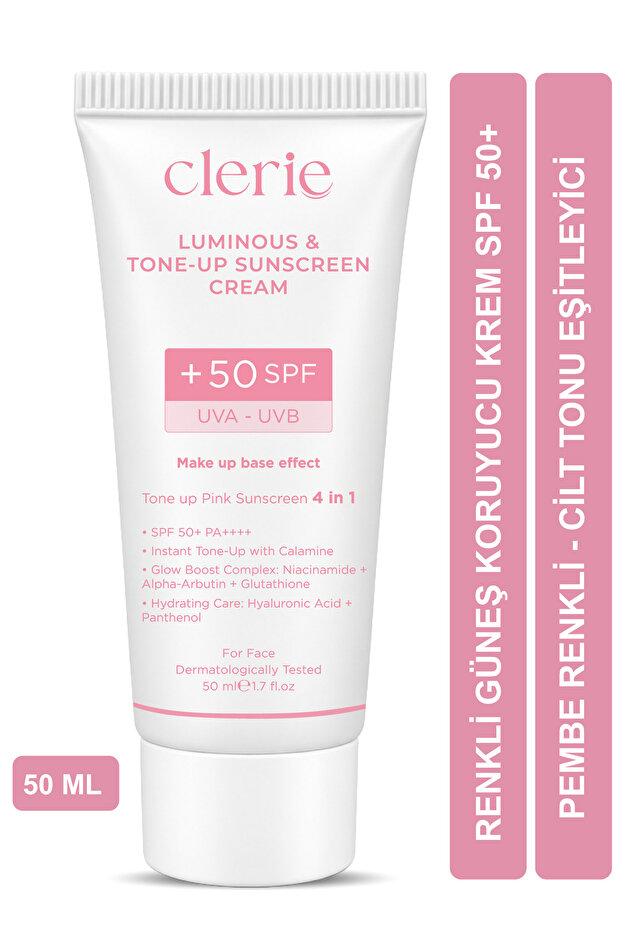 Tone up Sunscreen Spf 50+ Pa++++ 50 ml – Brightening, Pink Color Equalizing Face Cream