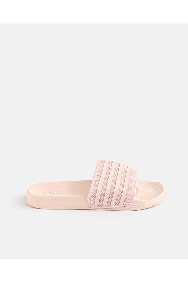 Women Pink Mesh Strap Slides