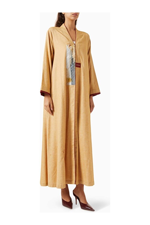 Reflect Your Elegant Power with the Modern and Stylish Art Patch Abaya