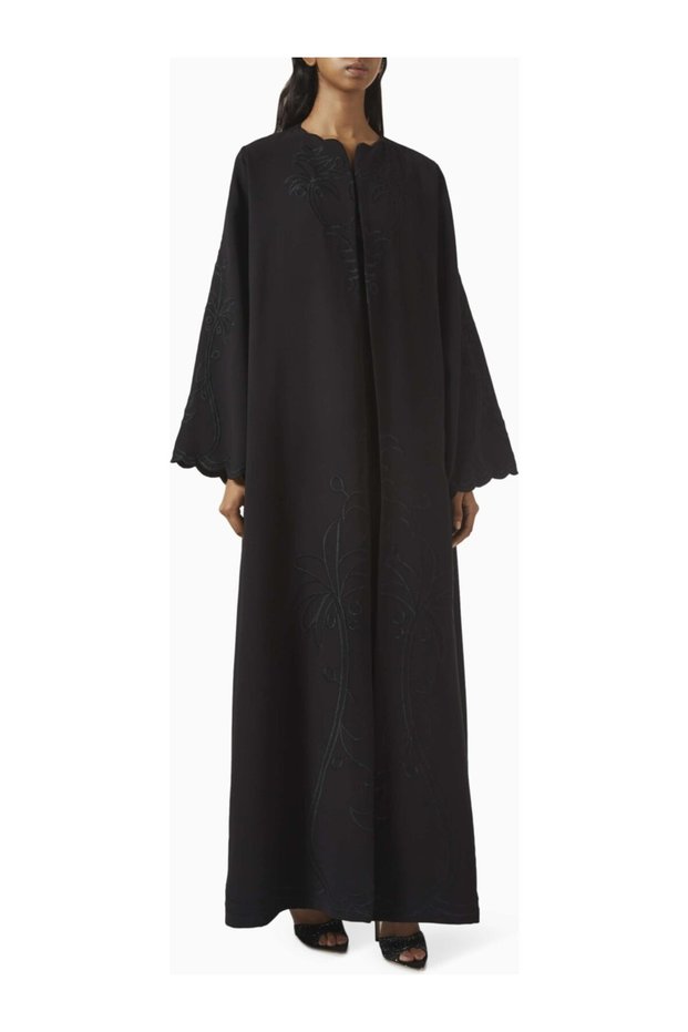 Celebrate Your Day with a Stylish and Modern Tonal Embroidered Abaya Featuring a Comfortable Fit