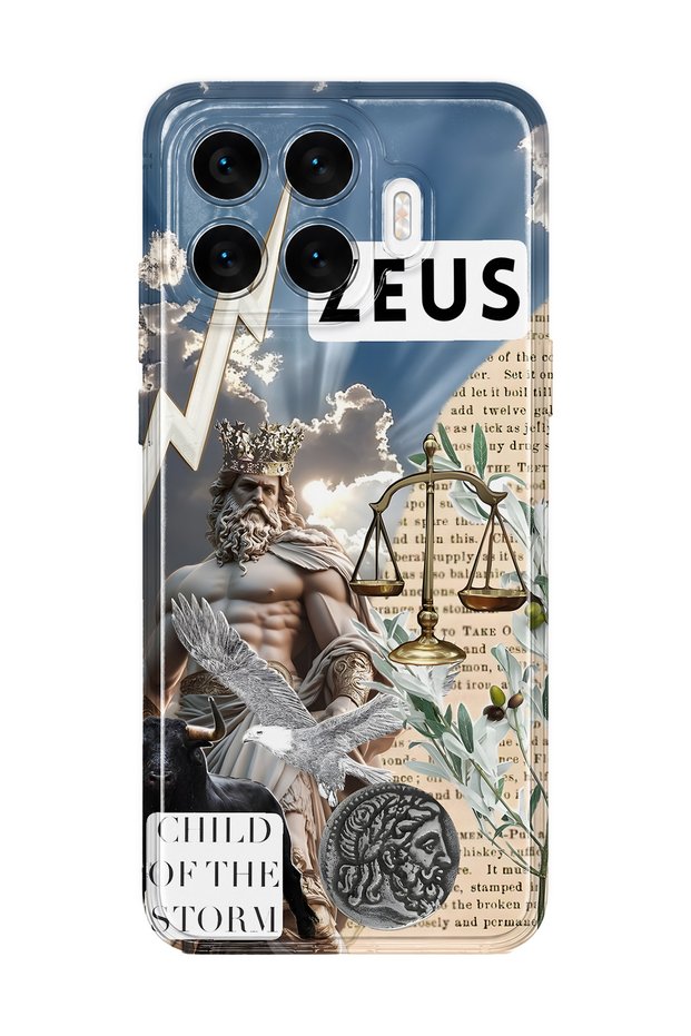 Xiaomi 17t Compatible Zeus Patterned Transparent Phone Case