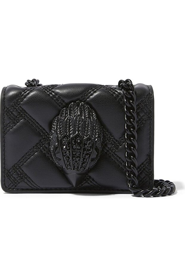 Micro Kensington Quilted Shoulder Bag, Black Quilted Mini Bag