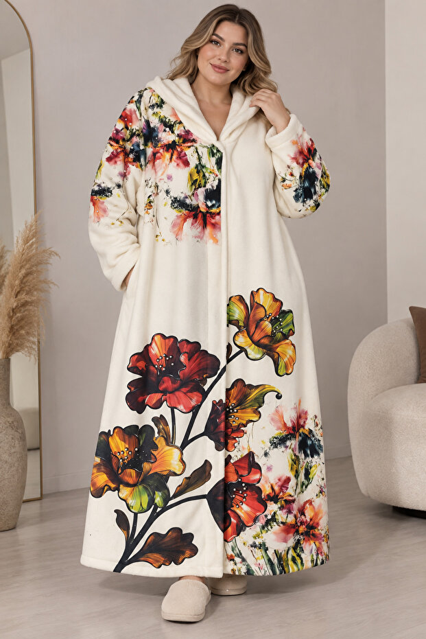 Plus Size Plush Coat